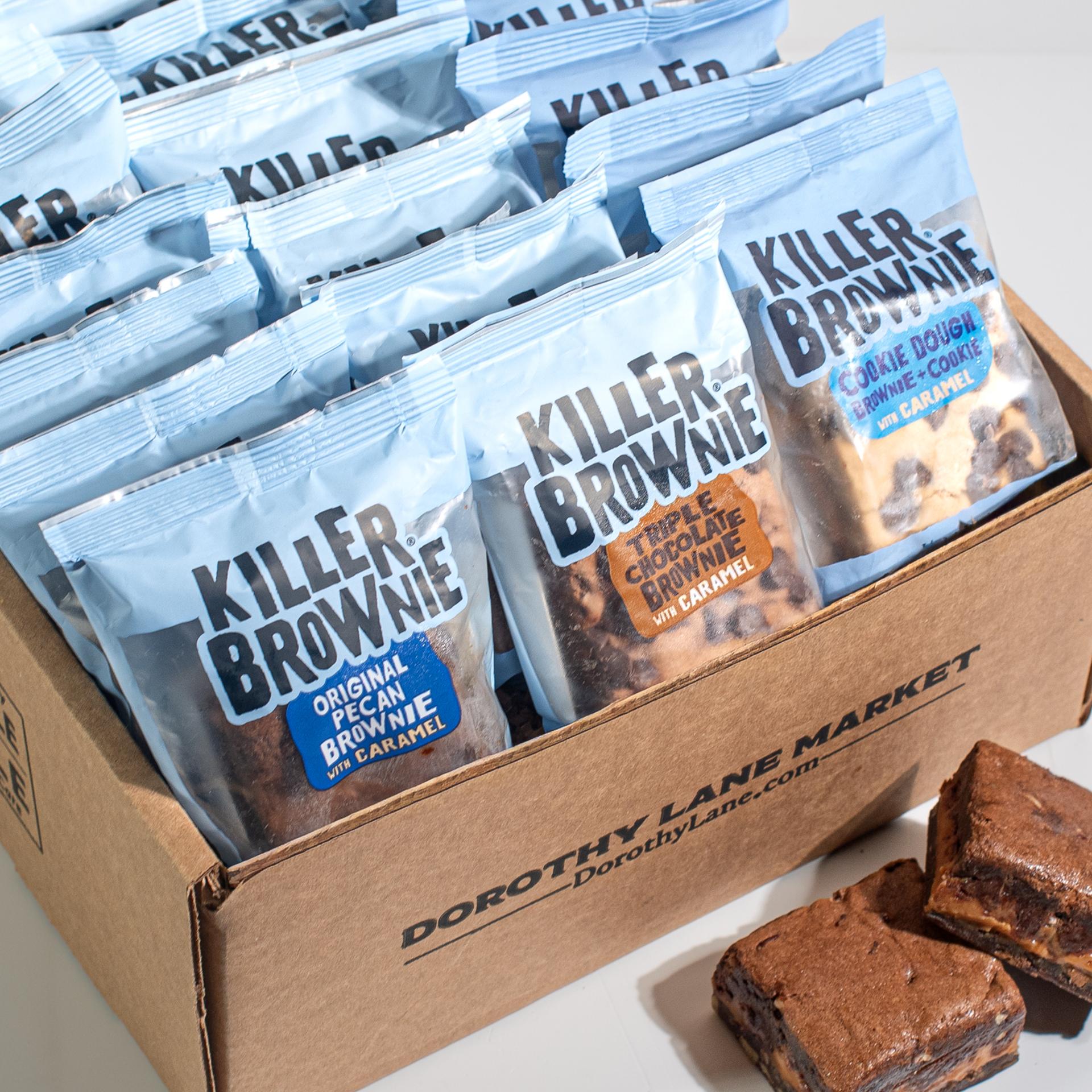 Killer Brownie with Caramel 18 count full size individually wrapped brownie gift box