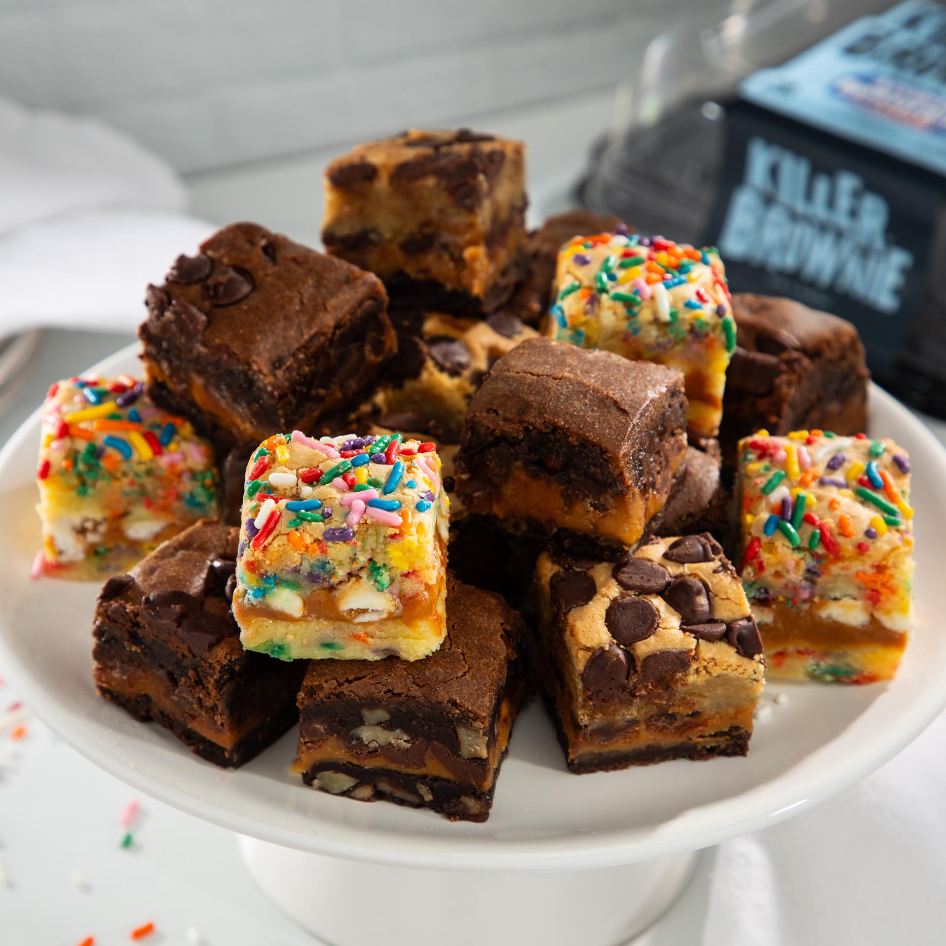 Killer Brownie Bites - confetti, original, triple chocolate and cookie dough