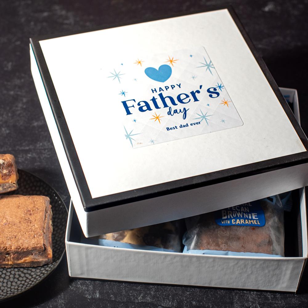 Happy Father's Day Gift Box choose your own Killer Brownie with caramel gift box