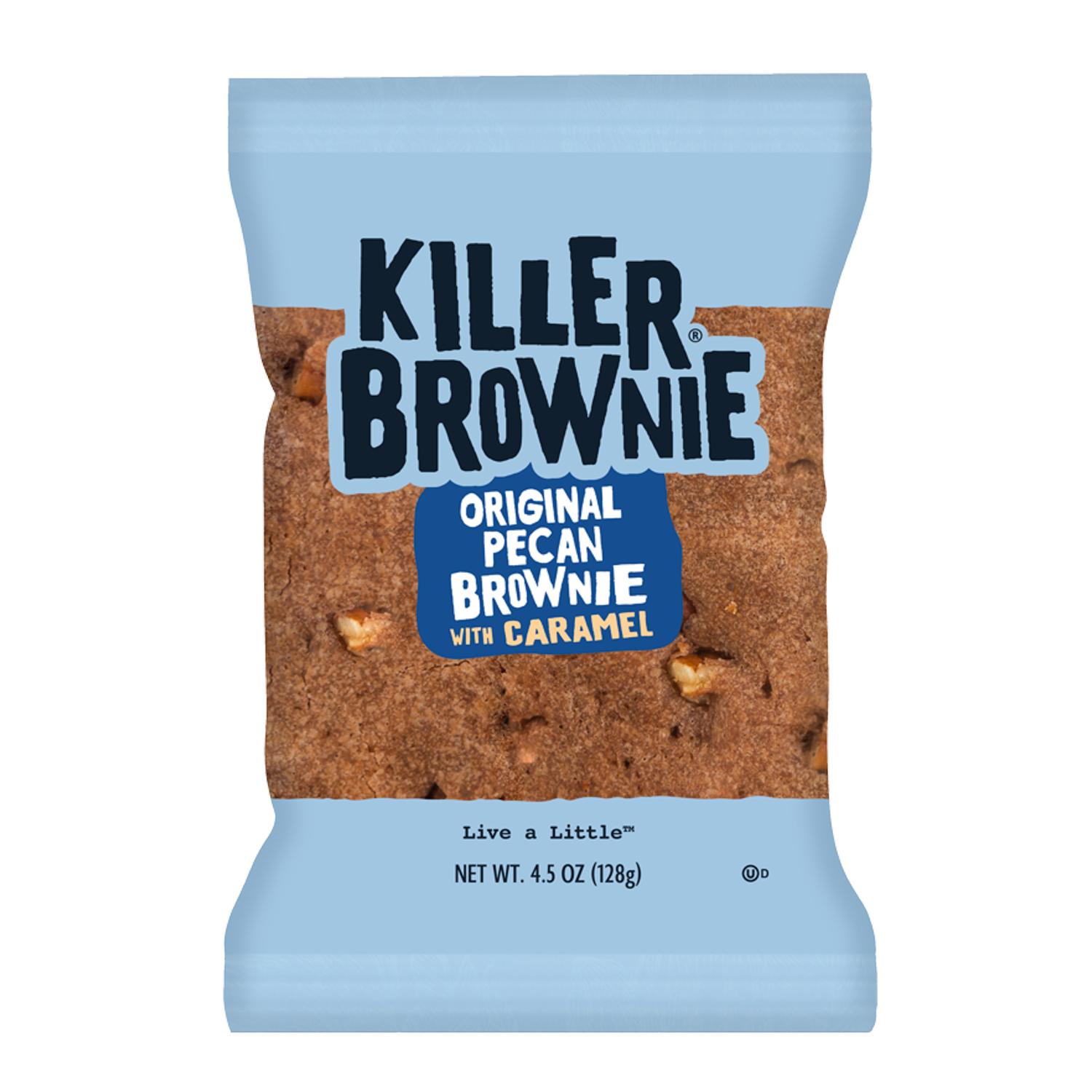 Killer Brownie Original Pecan Brownie with caramel package