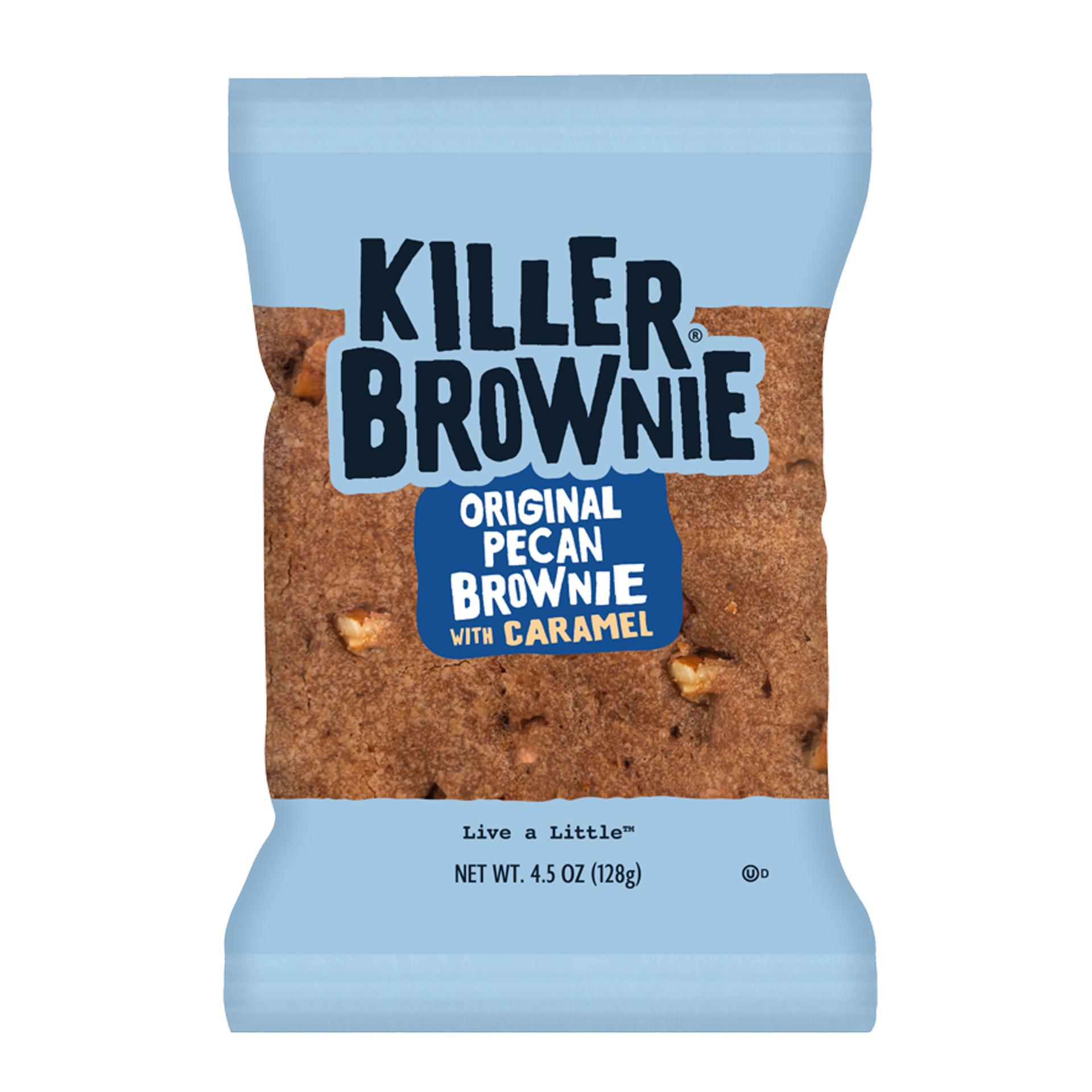 Killer Brownie Original Pecan Brownie with caramel package