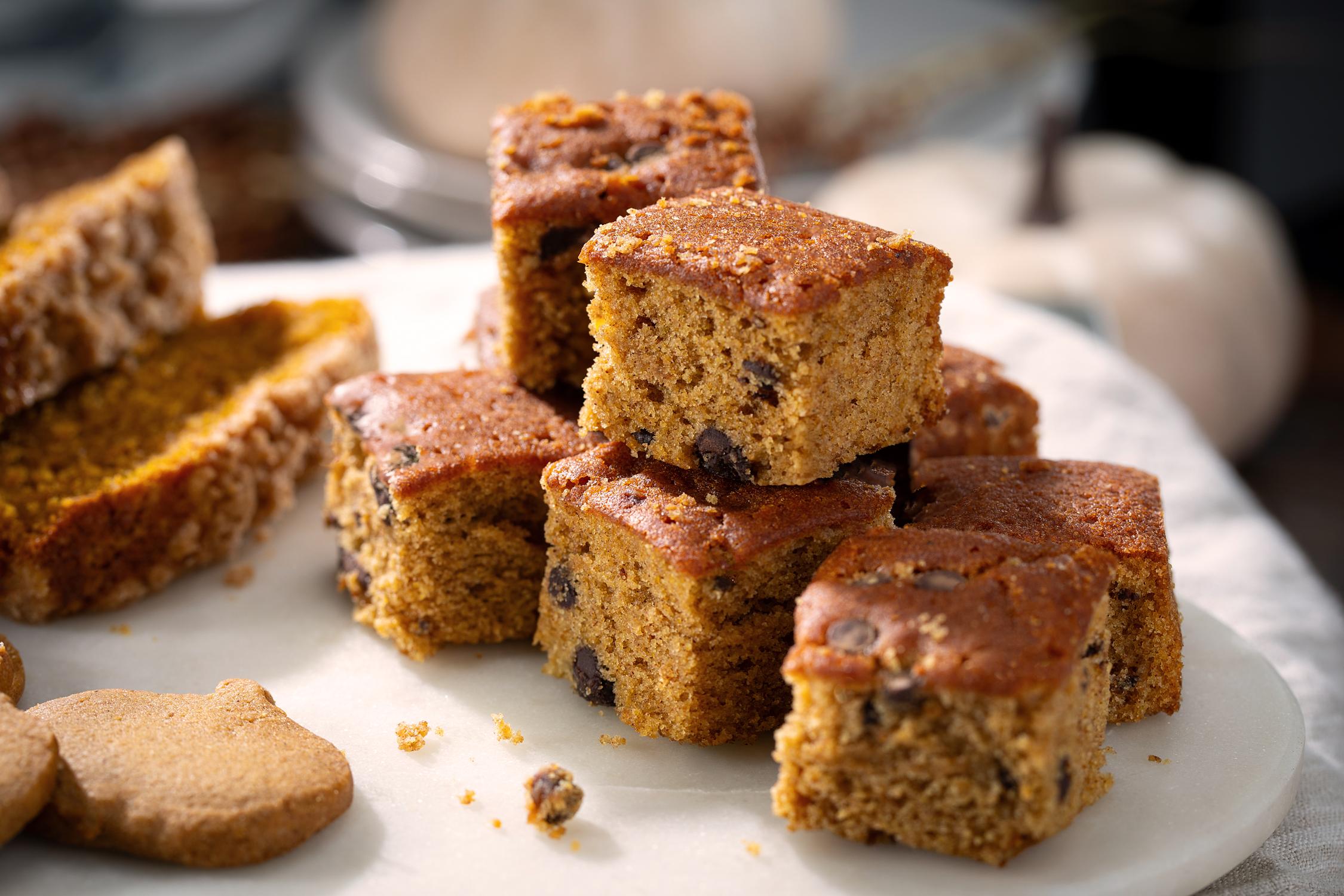 killer brownie pumpkin chocolate chip bites