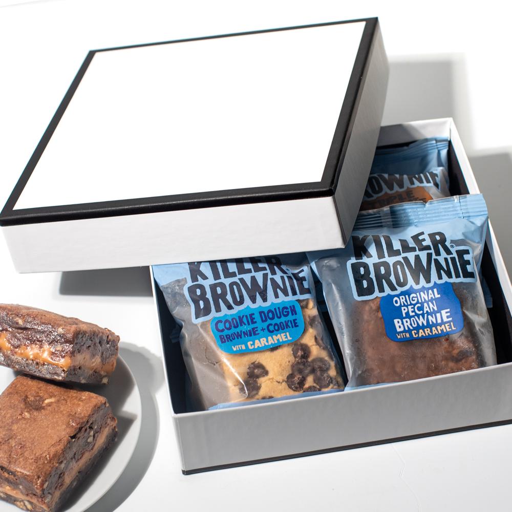 Killer Brownie choose your own custom gift box with four killer brownies to choose from