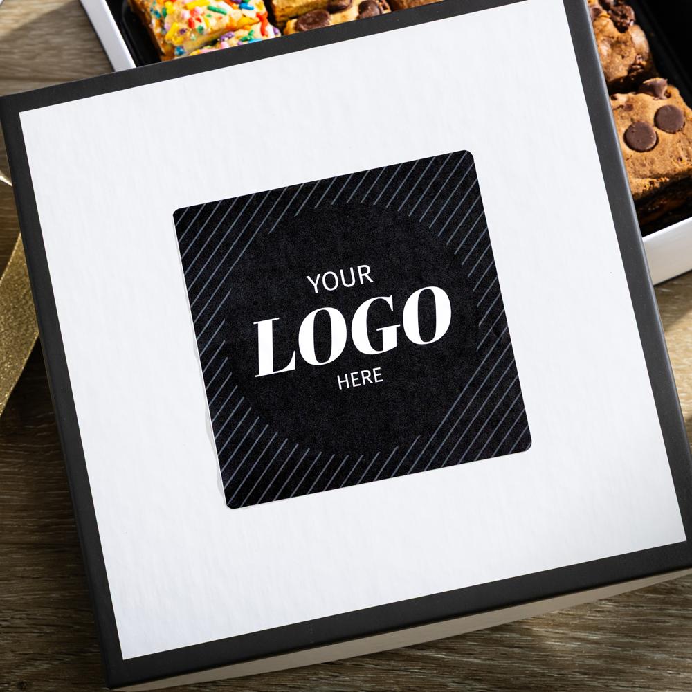 Killer Brownie Customized Logo Gift Box perfect for corporate gifting filled with four oversized brownies