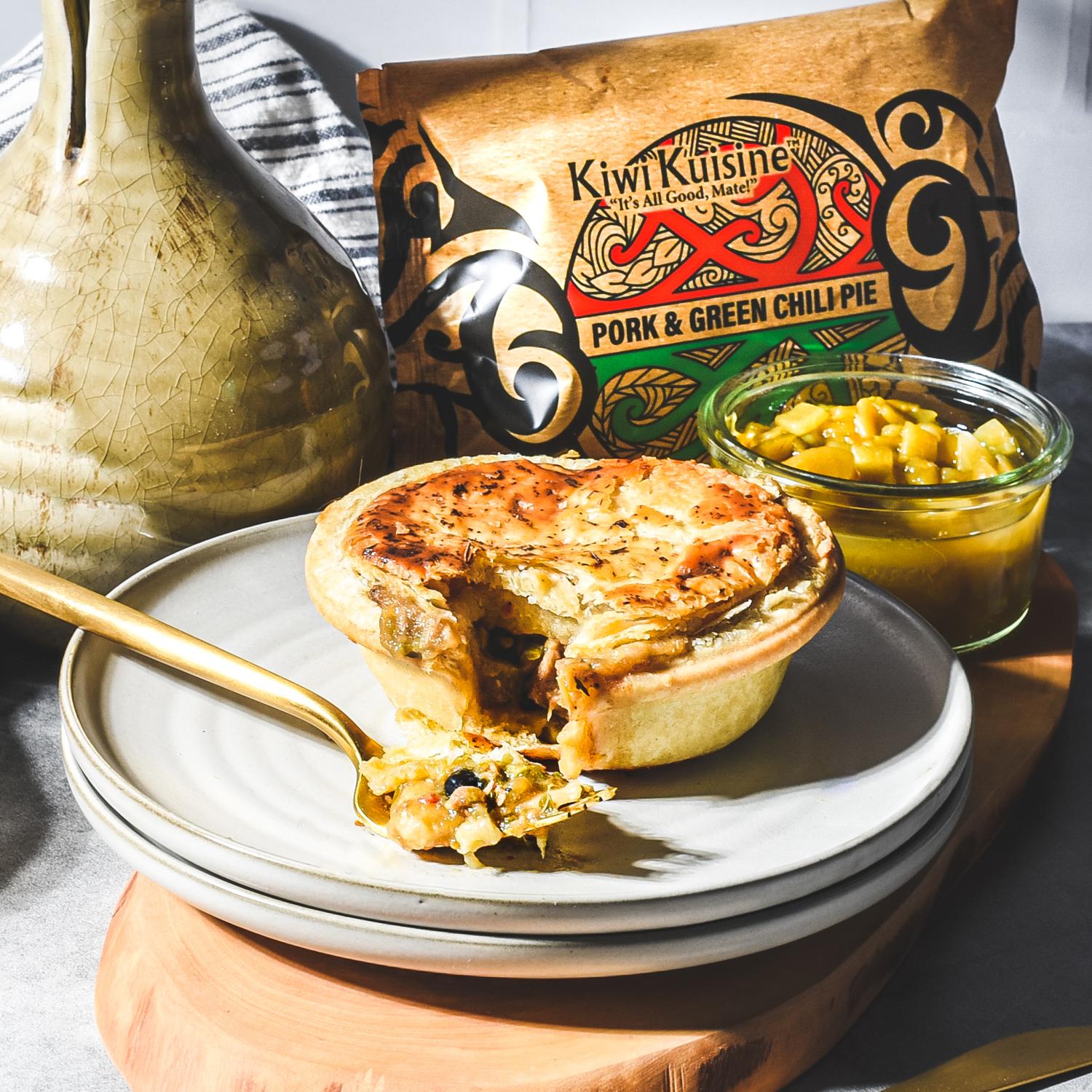 Kiwi Kuisine Pork & Green Chili Pie