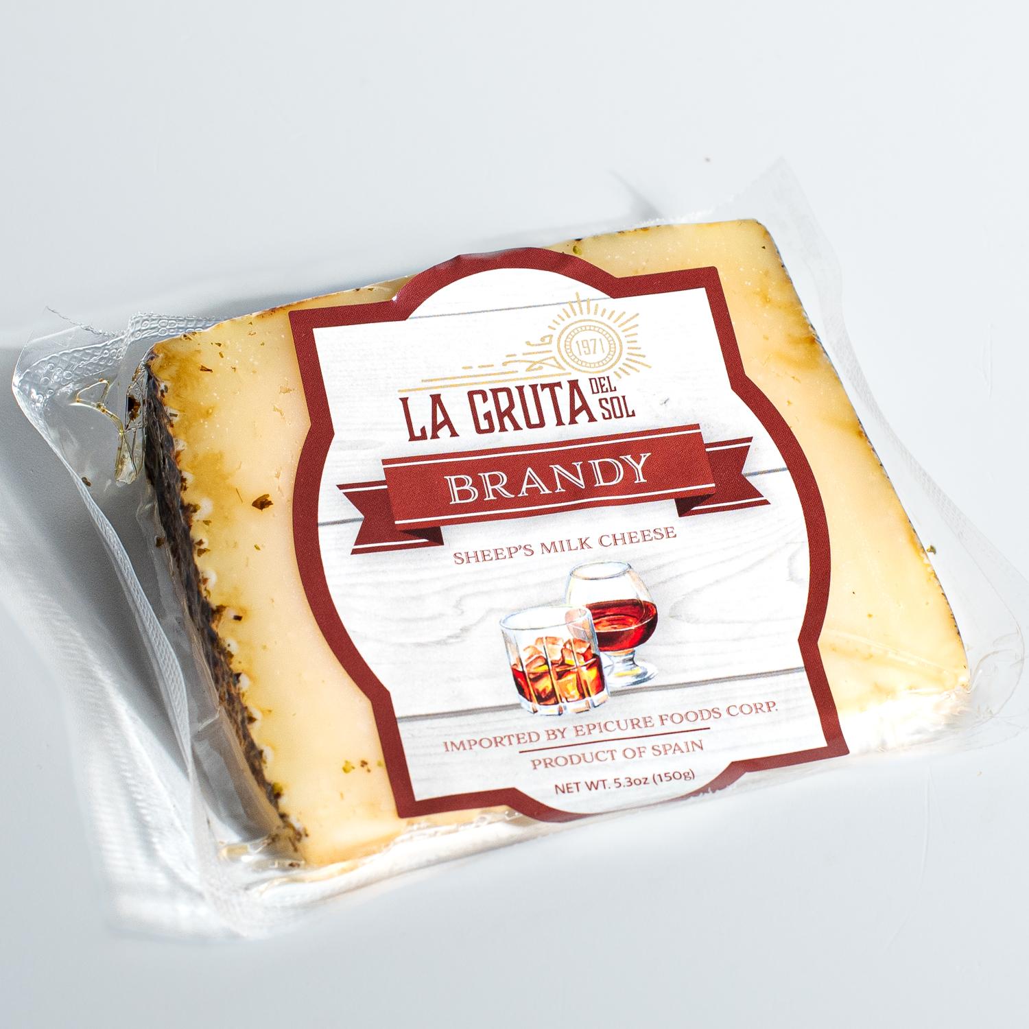La Gruta del sol brandy sheep's milk cheese