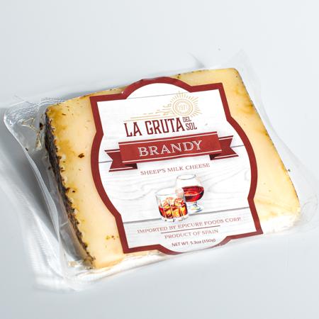 La Gruta del sol brandy sheep's milk cheese
