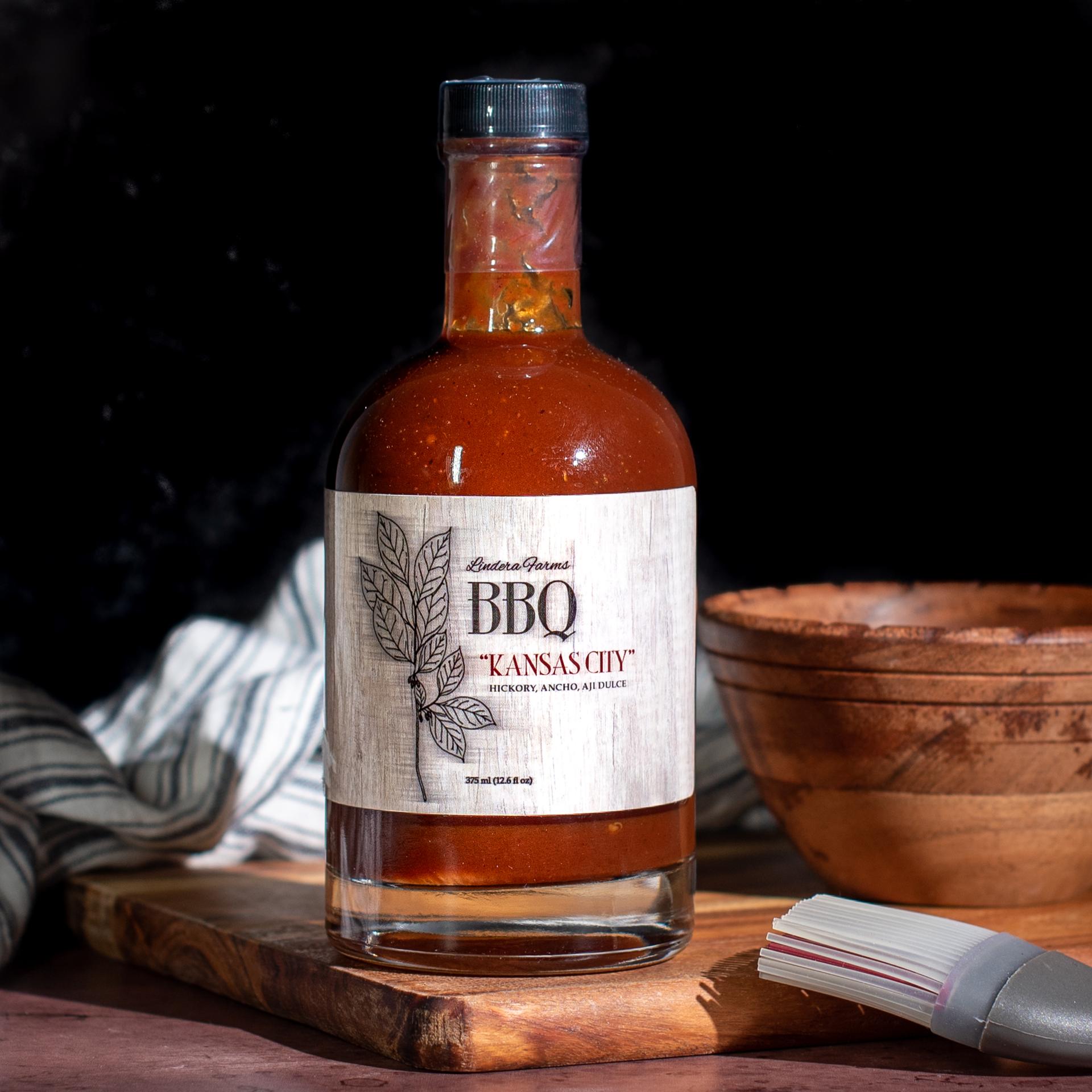 Lindera Farms Kansas City BBQ Sauce with ancho and aji dulce