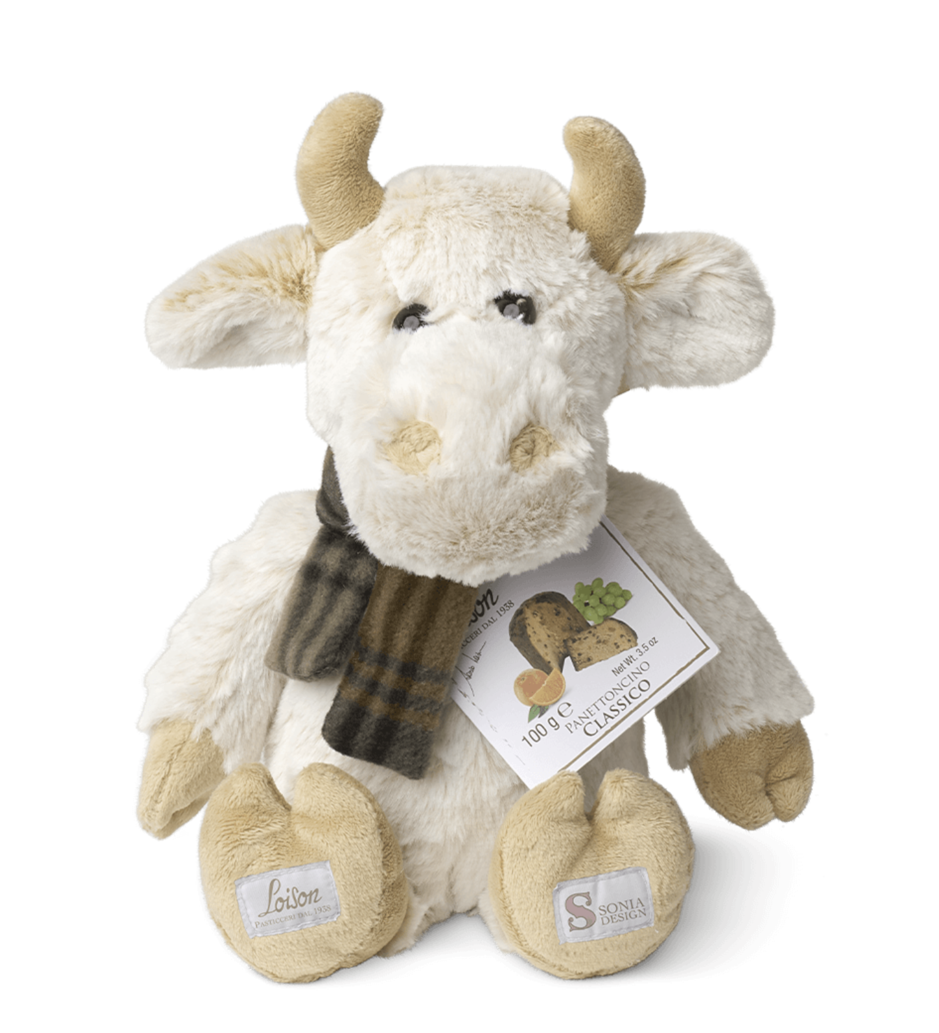 Loison Mini Panettoncino in Mucca stuff toy