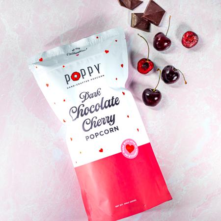 Poppy Popcorn Dark Chocolate Cherry Popcorn
