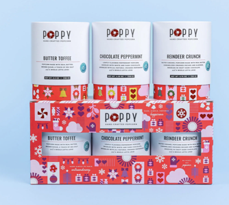 Poppy Handcrafted Trio Cylianders Holiday Gift Box