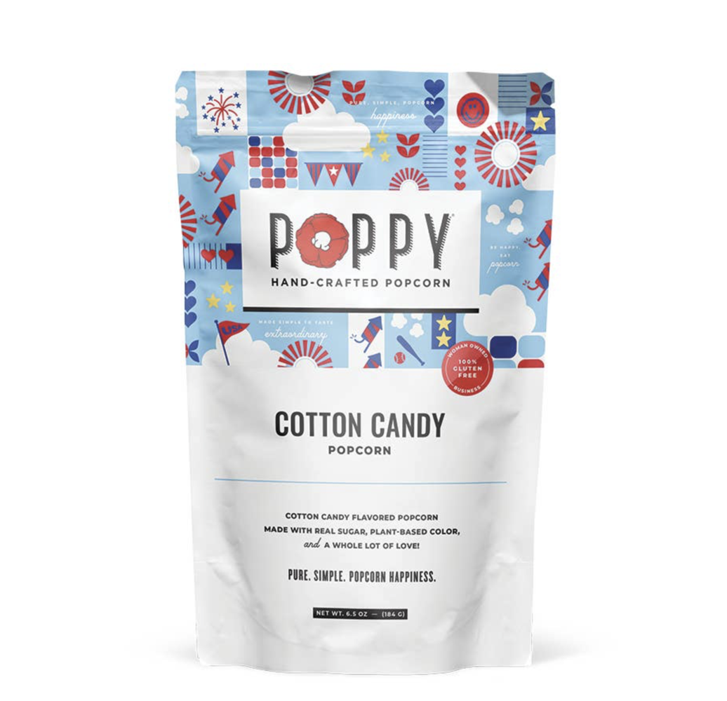 Poppy popcorn cotton candy market bag.