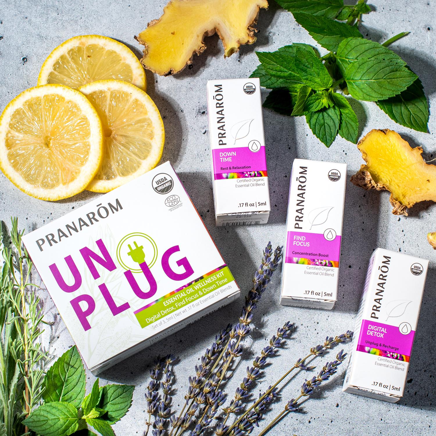 Pranarom Unplug Essential Oil Wellness Kit