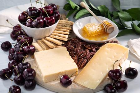 Premium Fruit & Cheese Gift Box - With Cherries!