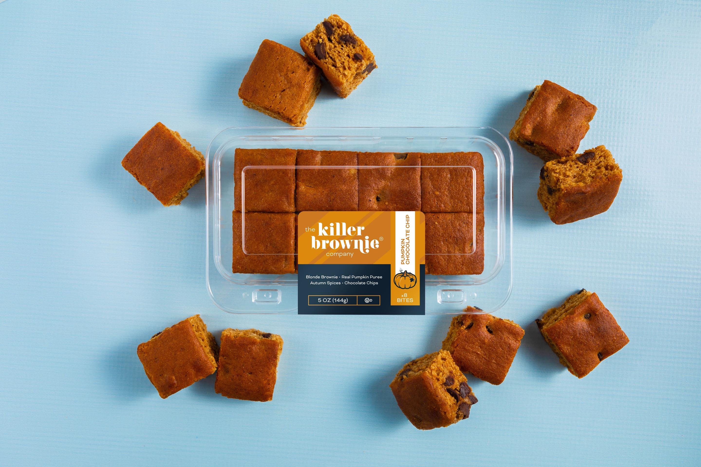 Killer Brownie Pumpkin Chocolate Chip Brownie Bites