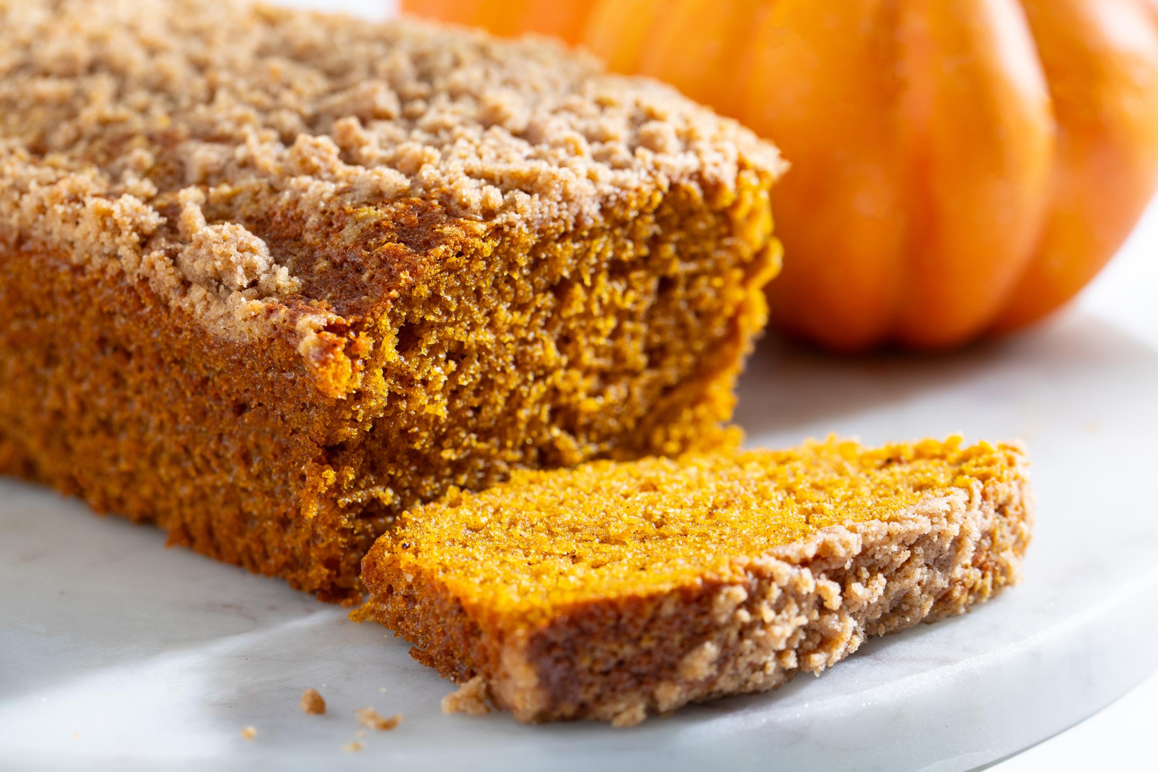 DLM Spiced Pumpkin Bread with Cinnamon Streusel