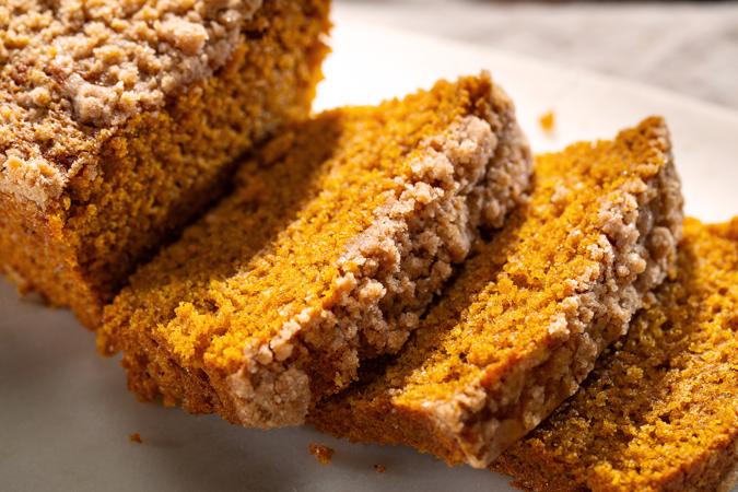 Pumpkin Struessel Loaf pound cake