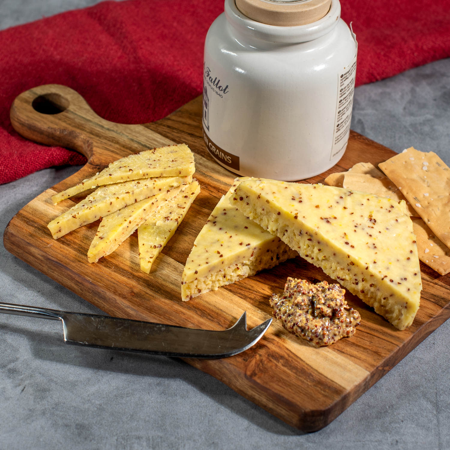 Somerdale Red Dragon Cheddar with mustard seeds