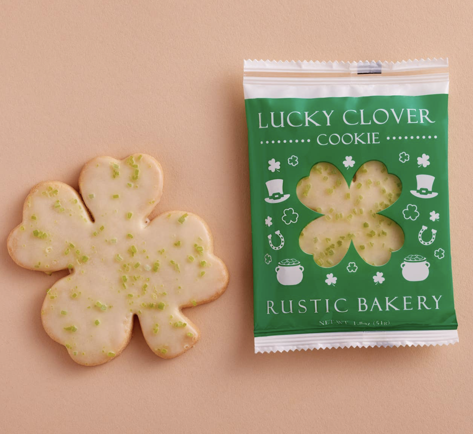rustic bakery lucky clover sugar cookie