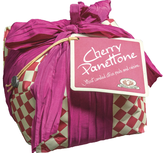 Rustichella Cherry Panettone with luxurious cherry filling and no citrus or raisins
