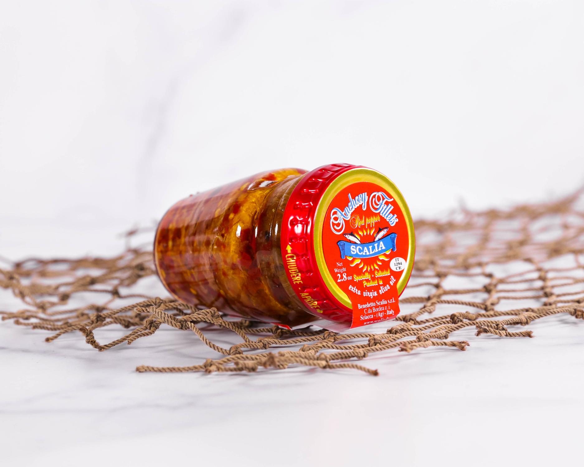 Scalia Anchovy Fillets with Red Peppers