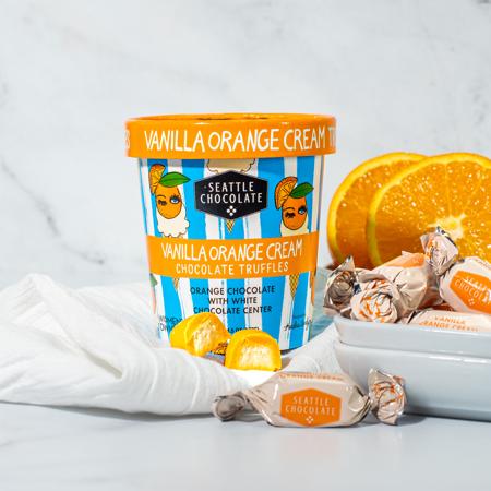 Seattle Chocolate Vanilla Orange Cream Truffles Pint