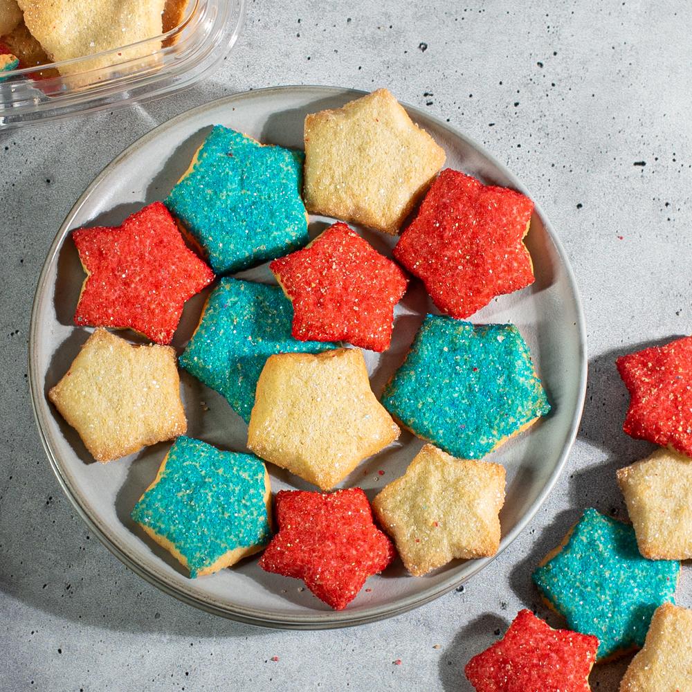 Servatii red white and blue stars sugar cookies
