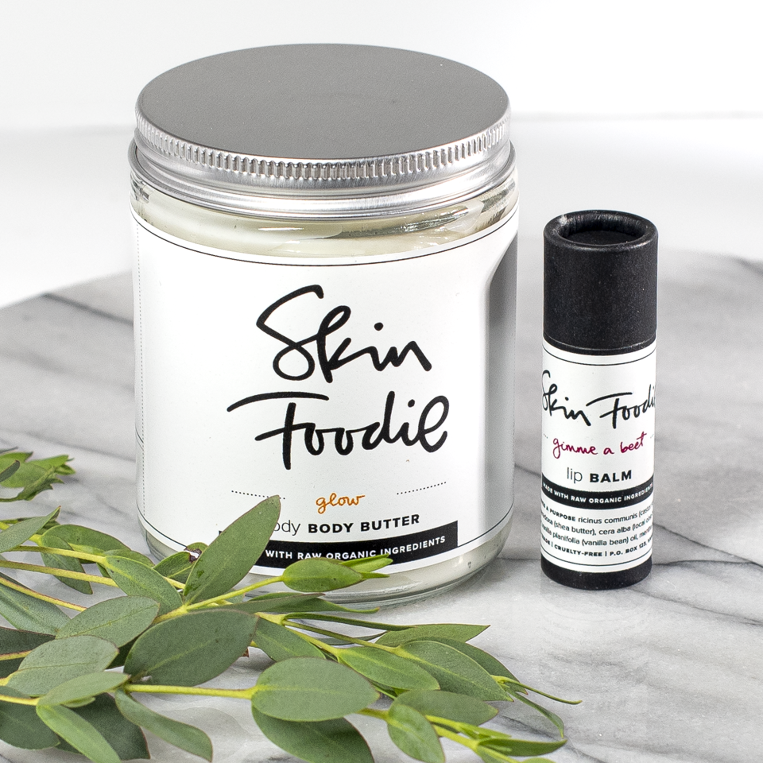 Skin Foodie Glow Body Butter and Gimme a beet lip balm