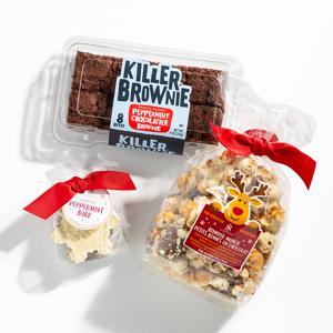 Sleigh Ride of Sweet Gift Box with peppermint Killer Brownie and Moose Munch Popcorn