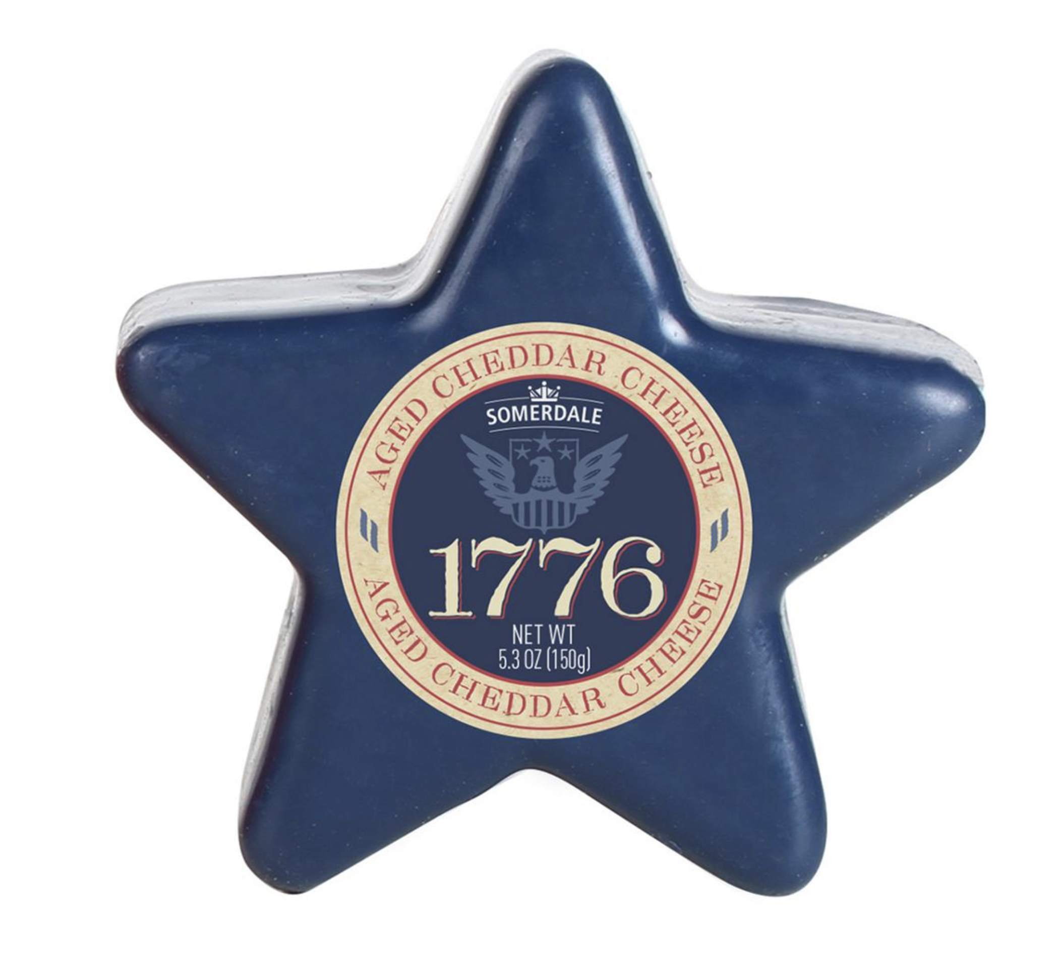 1776 red white and blue star cheese