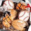 Sports Sugar Cookies 2 basketballs 2 baseballs 2 footballs sugar cookies