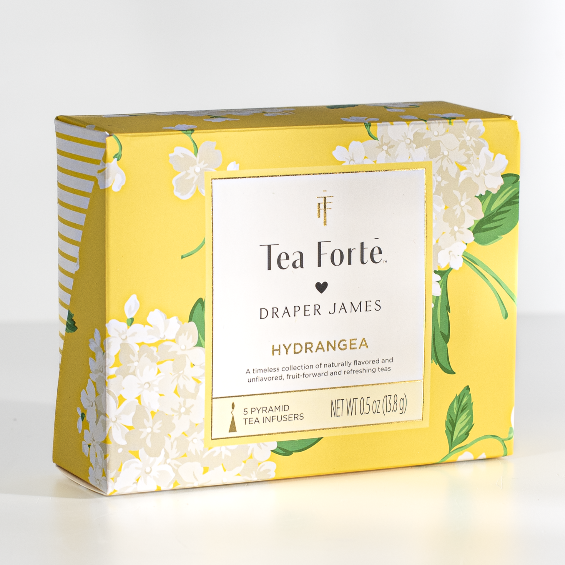 Tea Forte Draper James Hydrangea 5 Pyramid tea infusers Gift Box