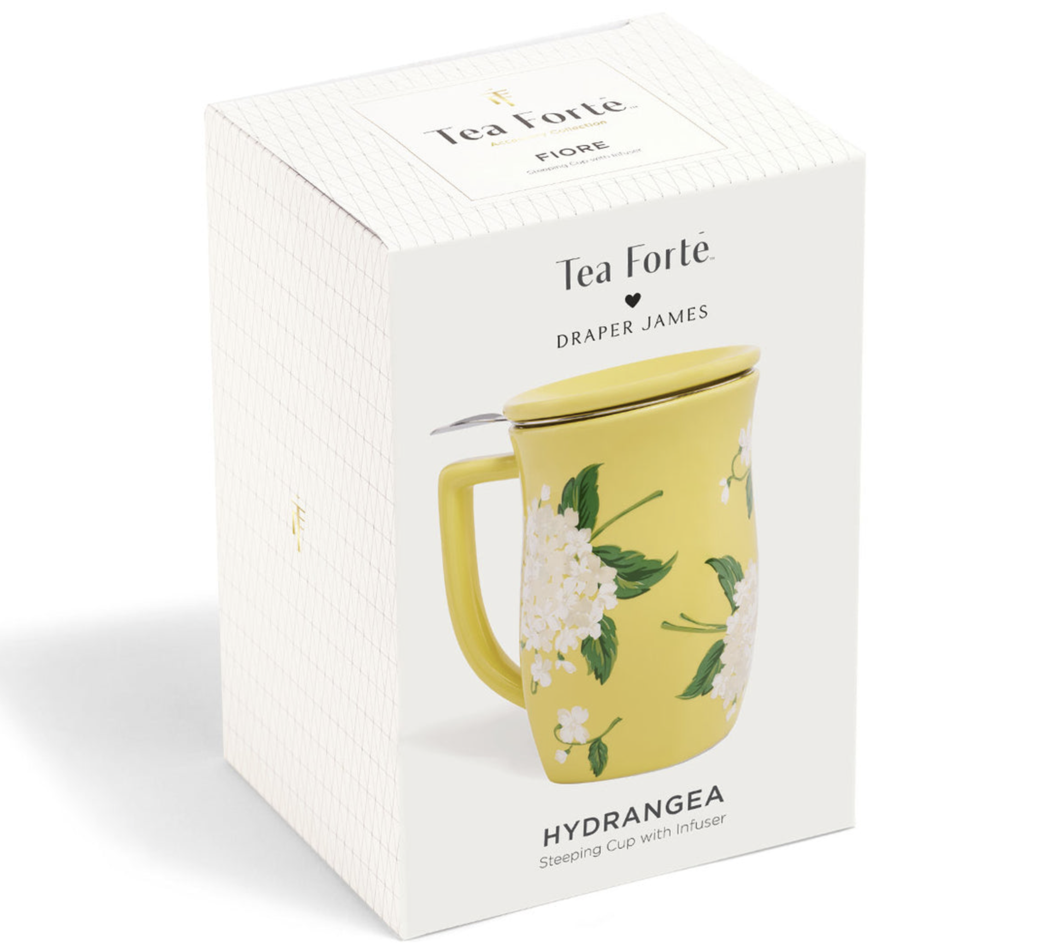 ea forte hydrangea steeping cup with infuser.
