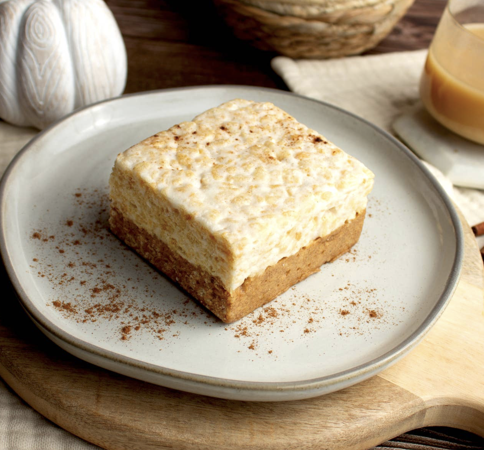 The Cripsery Pumpkin SPice Crispy cake styled