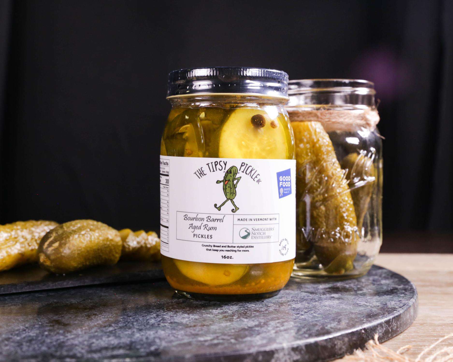 The Tipsy Pickle Bourbon Barrel Aged Rum Pickles