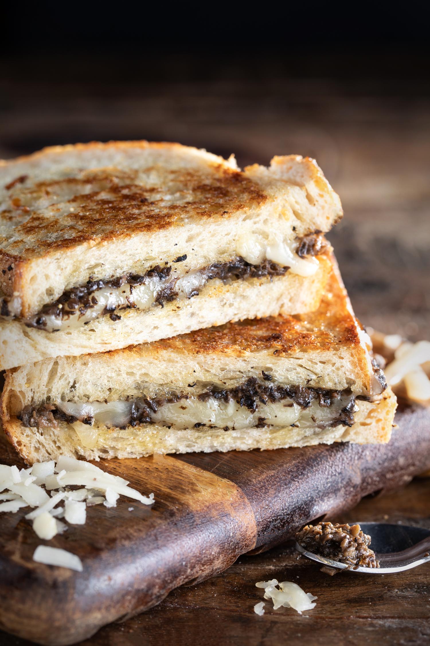 Fully assembled Truffle Grilled Cheese