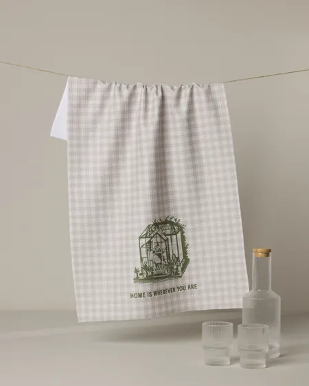 Geometry Home Is You Kitchen Towel