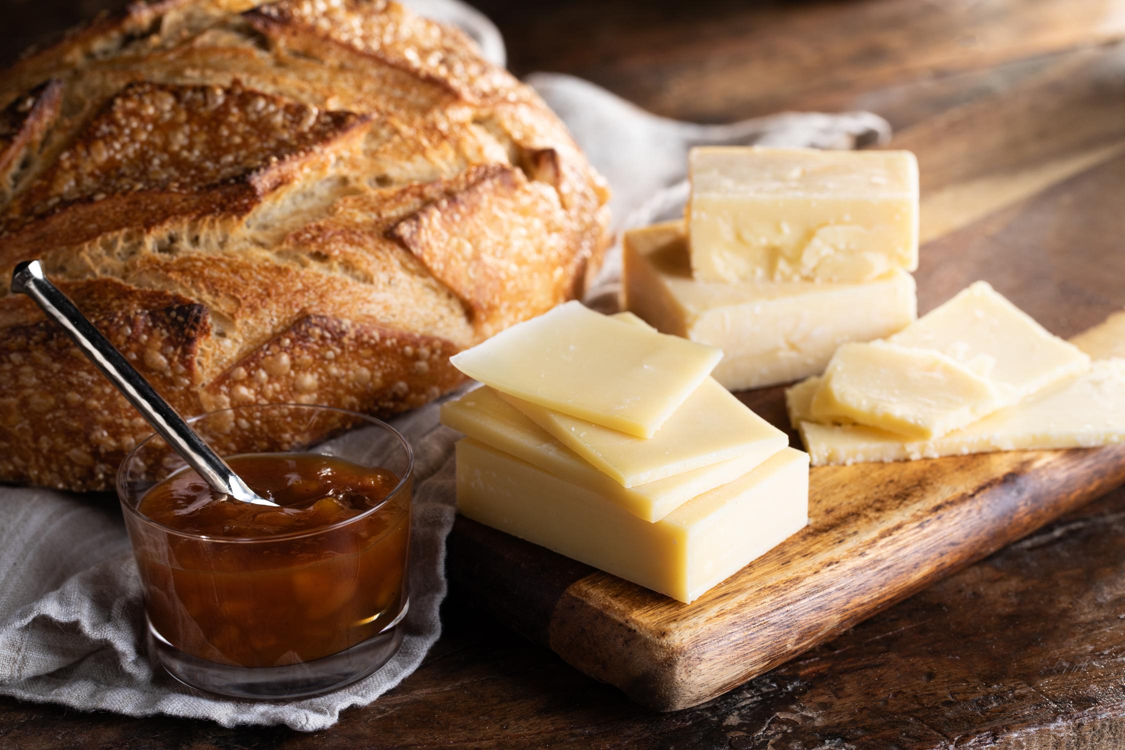 The ultimate grilled cheese ingredients.  