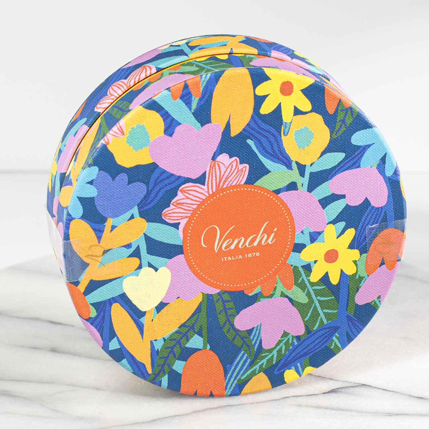Venchi MOther's Day round gift box with chocolate truffles