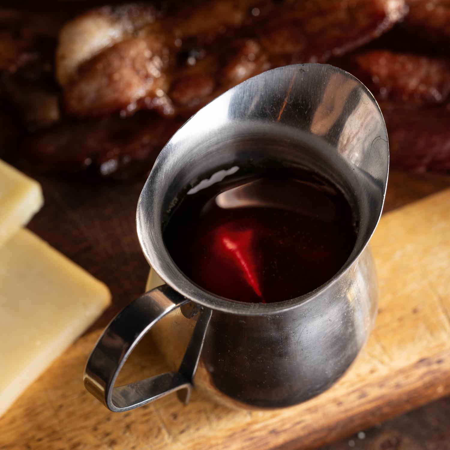 Vermont Grilled Cheese with maple syrup. 