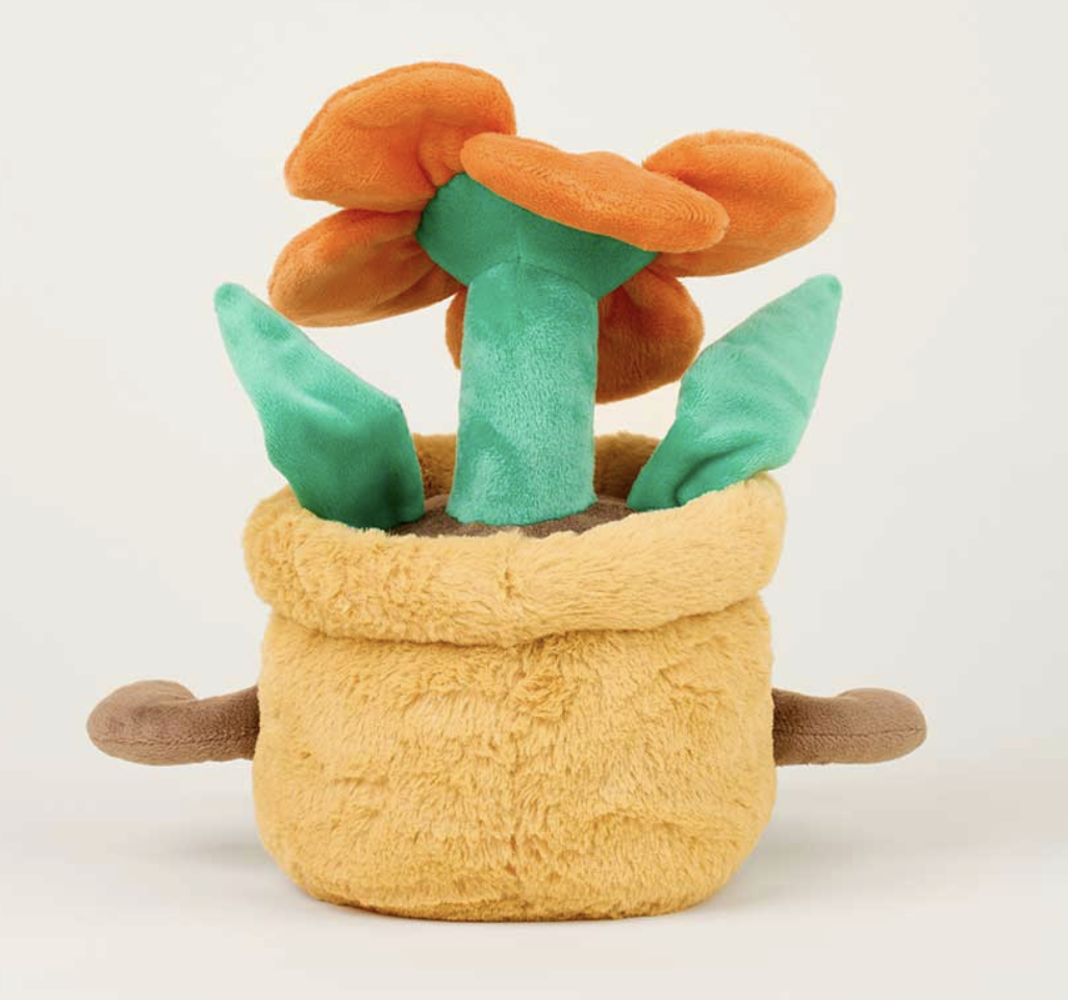 Warmies® Orange Flower Pot – Self-Care Gift | Comfort | Get Well