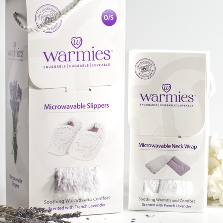 Warmies Microwavable slippers and neck warp with lavender