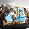 Welcome Baby Boy with cookies and warmies elephant
