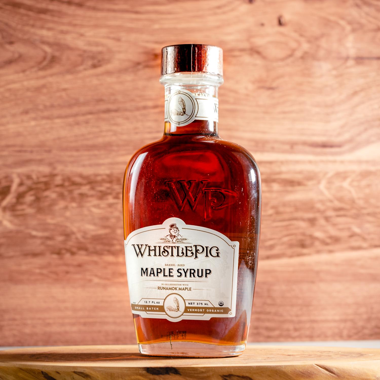 Runamok Organic Maple Syrup aged in Whistlepig Bourbon Barrels for 9 months