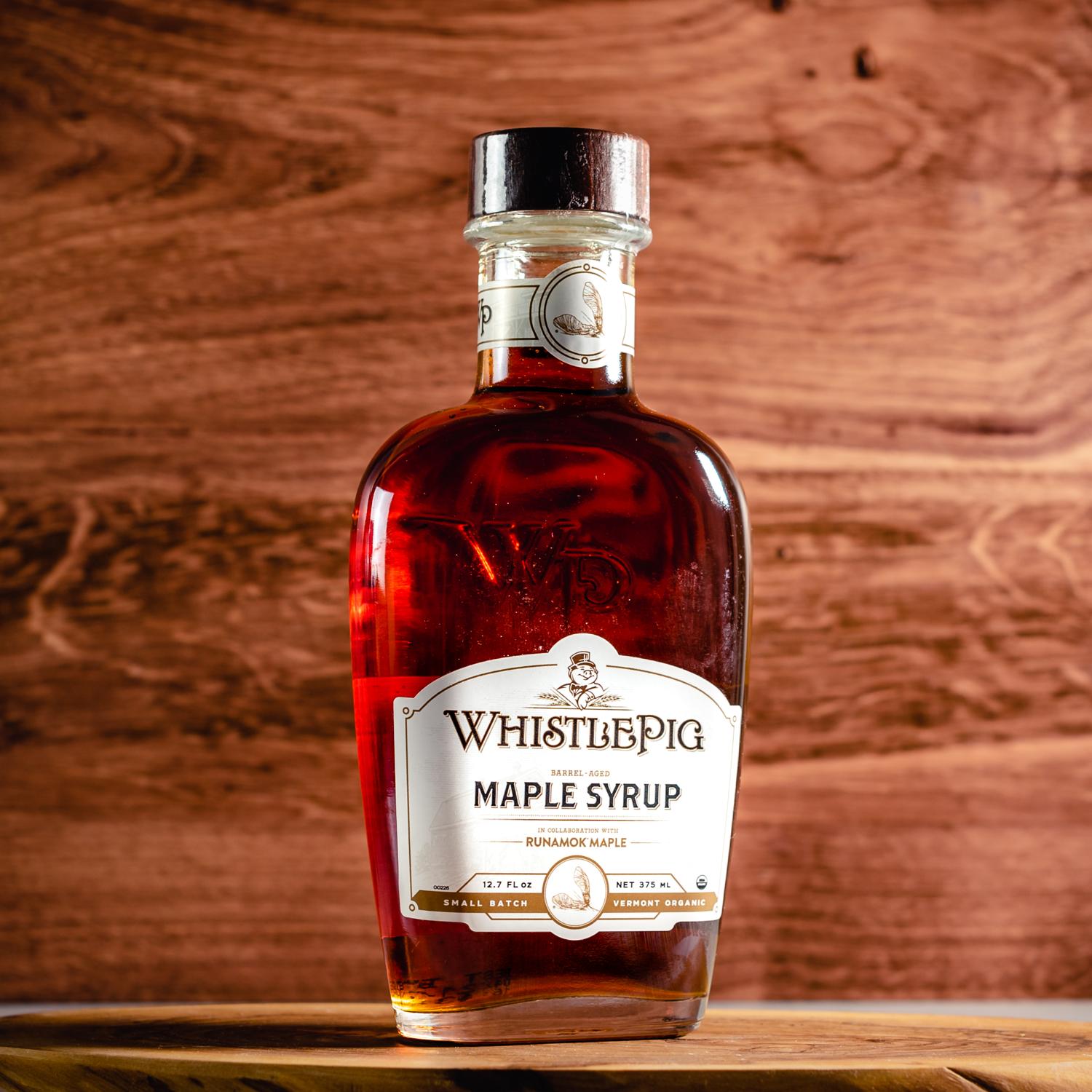 Runamok Organic Maple Syrup aged in Whistlepig Bourbon Barrels