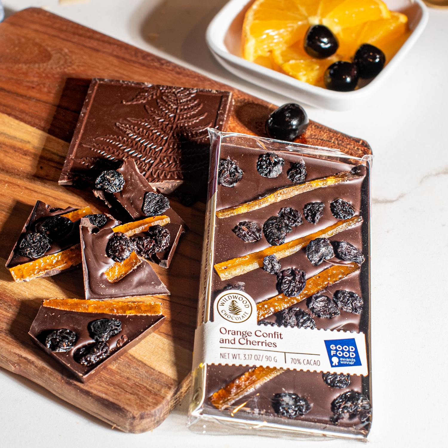 Wildwood Chocolate Orange Confit and Cherries Bar