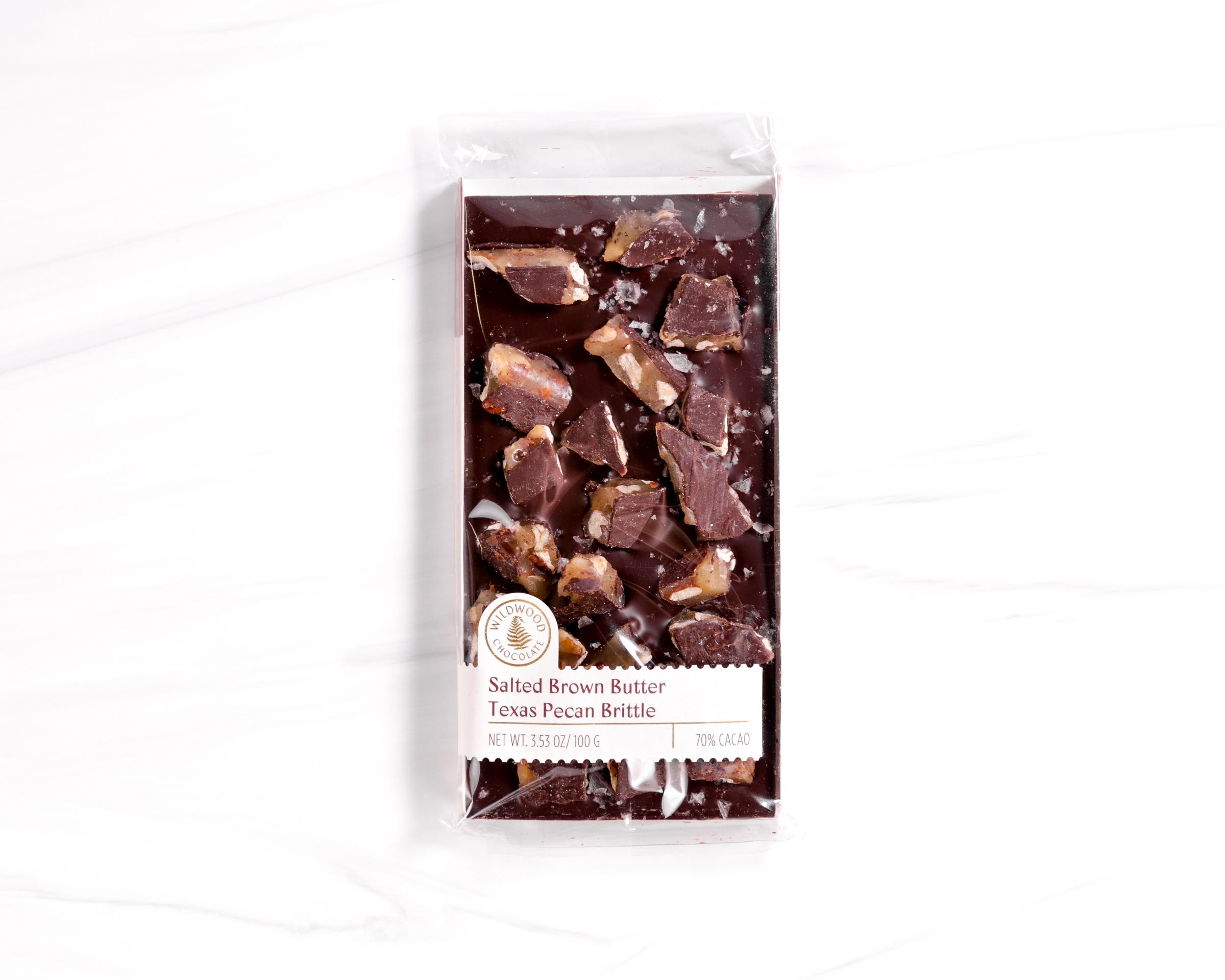 Wildwood Chocolates Brown Butter Texas Brittle Chocolate Bar